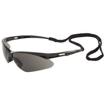 ERB 15326 Octane Black, Gray Lens wraparound safety glasses, 12/Case
