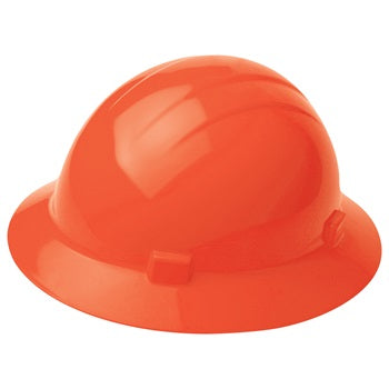 ERB 19223 Americana Full Brim Hard Hat w/ Mega Ratchet 4-Point nylon suspension, Orange, Case of 12