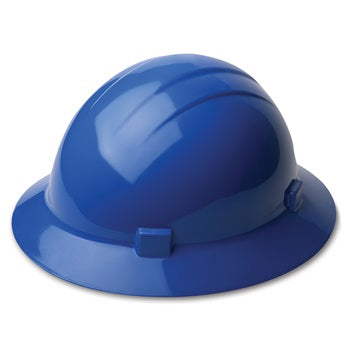 ERB 19226 Americana Full Brim Hard Hat w/ Mega Ratchet 4-Point nylon suspension, Blue, Case of 12