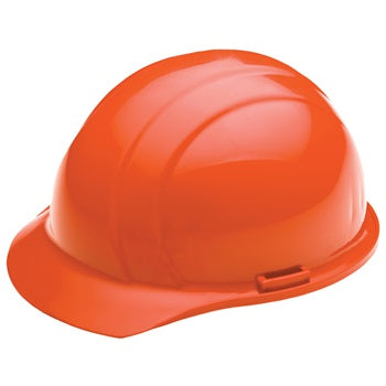 ERB 19763 Americana Hard Hat w/Slide-Lock 4-Point nylon suspension, Orange, 12/Case