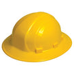 ERB 19912 Omega II Full Brim Hard Hat w/ Mega Ratchet 6-point nylon suspension, Yellow, 12/Case