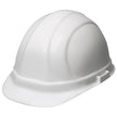 ERB 19951 Omega II Hard Hat w/ Mega Ratchet 6-point nylon suspension, White, 12/Case