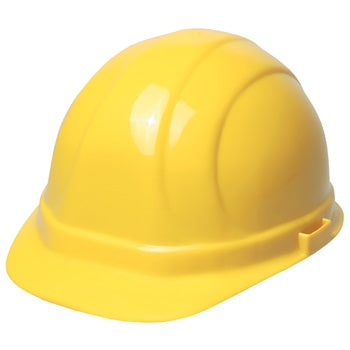 ERB 19952 Omega II Hard Hat w/ Mega Ratchet 6-point nylon suspension, Yellow, 12/Case
