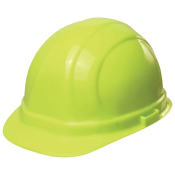 ERB 19990 Omega II Hard Hat w/ Mega Ratchet 6-point nylon suspension, Hi Viz Lime, 12/Case