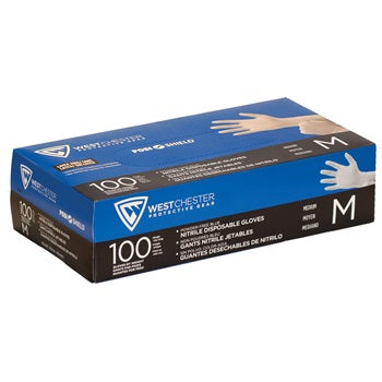 ERB Blue Nitrile Gloves, Latex and Powder Free, Non-Sterile, 4 Mil, 100/Box