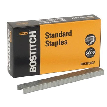 SBS191/4CP 1/4" STANDARD STAPLES, 5,000/BOX