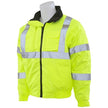 W510 3-in-1 Bomber Jacket with removable hood and fleece liner, Hi Viz Lime, ANSI Class 3