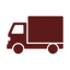 icon of a truck in maroon